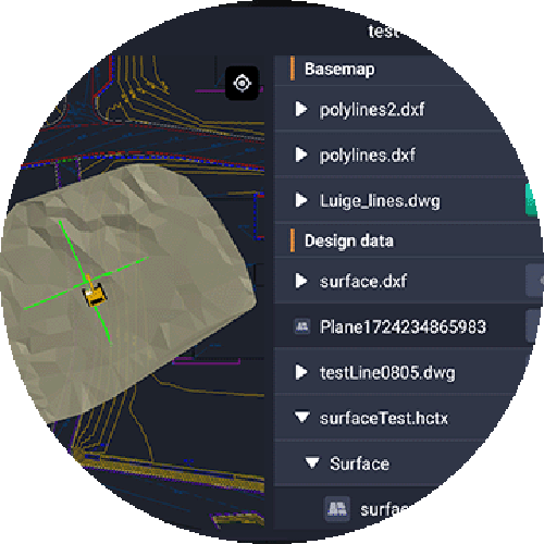 <br />
Geavanceerde visualisatie voor de machinist.<br />
3D view, dwarsdoorsnede of bovenaanzicht je hebt het als machinist zelf voor het zeggen welke lijnen en welke hoogtes je wilt weergeven op scherm. Van Roozendaal GPS